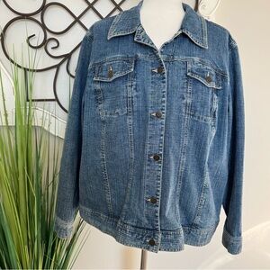 RELATIVITY Size 2X Blue Women’s Jean Jacket